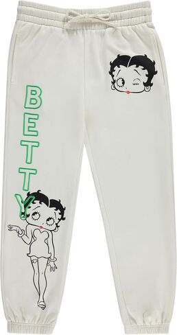Betty Boop للسيدات Original Joggers، Bonnie، Margie، و Mae Varsity Athletic Jogger Sweatpants عتيق متعدد المطبوعات in Saudi Arabia