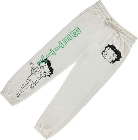Betty Boop للسيدات Original Joggers، Bonnie، Margie، و Mae Varsity Athletic Jogger Sweatpants عتيق متعدد المطبوعات in Saudi Arabia