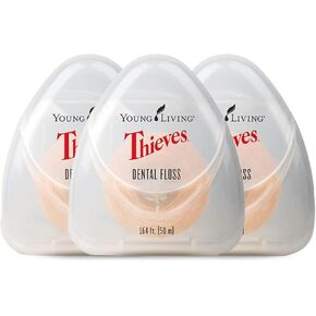 Young Living Thieves Dental Floss - Essential Oil-Infused Oral Care - 3 Pack for a Fresh and Clean Smile - Promotes Healthy Teeth and Gums with Thieves in Kuwait