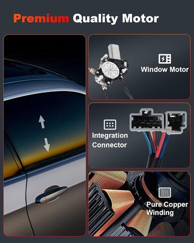 cciyu Power Window Regulator With Motor Replacement for 2009-2014 for Honda Fit Front Right Passenger Side in Saudi Arabia