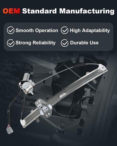 cciyu Power Window Regulator With Motor Replacement for 2009-2014 for Honda Fit Front Right Passenger Side in Saudi Arabia