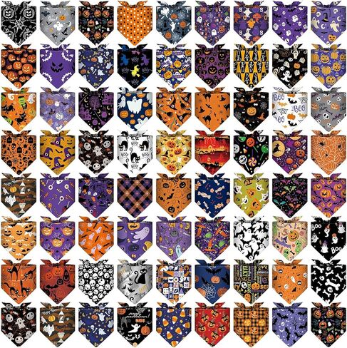 Reginary 72 Packs St. Patrick's Day Dog Bandanas Bulk Shamrock St. Patrick's Day Green Soft Dog Scarf Adjustable Pet Puppy Bibs Triangle Puppy Bibs Adjustable Cat Bandana for Pet Costume Accessories in Kuwait