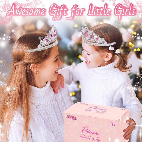 Party Favors Princess Crowns for Little Girls, 16Pcs Princess Dress Up Tiaras for Kids Jewelry Cosplay Accessories, Princess Toys Headband in Saudi Arabia