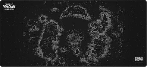 World of Warcraft الحرب داخل لوحة الماوس للألعاب ، حصيرة ماوس كمبيوتر ، حافة مخيط مسطحة ، قاعدة مطاطية غير قابلة للانزلاق ، والاعبين واستخدام المكتب ، 35 × 16 - مرخص رسميًا in Kuwait