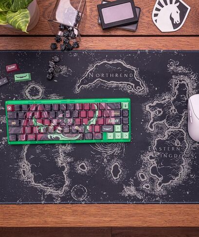 World of Warcraft الحرب داخل لوحة الماوس للألعاب ، حصيرة ماوس كمبيوتر ، حافة مخيط مسطحة ، قاعدة مطاطية غير قابلة للانزلاق ، والاعبين واستخدام المكتب ، 35 × 16 - مرخص رسميًا in Kuwait