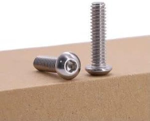 10-32 × 1/2 بوصة (50 قطعة) براغي غطاء مقبس رأس الزر، الفولاذ المقاوم للصدأ 304 (18-8)، خيط كامل، خيط رفيع UNF، ASME/ANSI B18.3-11 in Kuwait