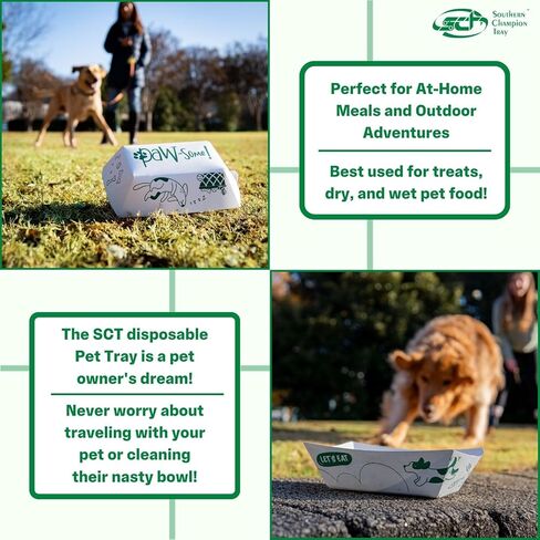 صينية البطل الجنوبي ، وعاء طعام للحيوانات الأليفة المتوسطة القابلة للتصرف ، ودرج ، و purrfect لتغذية القطط والكلاب ، والطعام الرطب والطعام الجاف ، والداخلية والخارجية ، وسعة 1 كوب ، 250 العدد in Kuwait