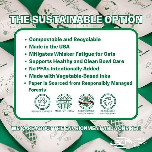 صينية البطل الجنوبي ، وعاء طعام للحيوانات الأليفة المتوسطة القابلة للتصرف ، ودرج ، و purrfect لتغذية القطط والكلاب ، والطعام الرطب والطعام الجاف ، والداخلية والخارجية ، وسعة 1 كوب ، 250 العدد in Kuwait