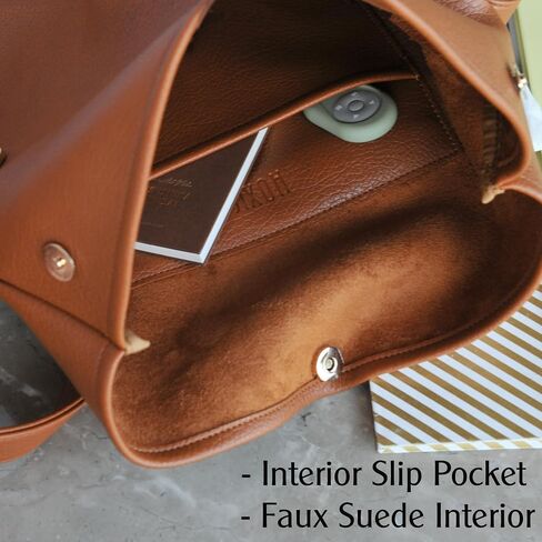 HOXIS Messenger Bag for Women Crossbody Purse Vegan Leather Foldover Shoulder Handbag (Nude) in Kuwait