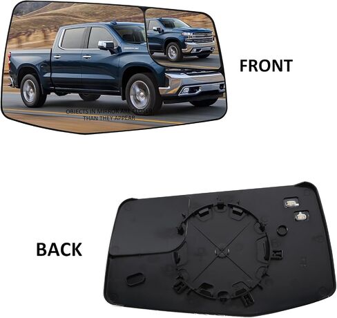 Driver Side Mirror Replacement for Chevrolet Chevy Silverado 1500 2500 3500 HD,for GMC Sierra 1500,Sierra 2500 3500 HD - Left Side Mirror Glass, Rear View Mirrors Glass with Power Heated in Kuwait