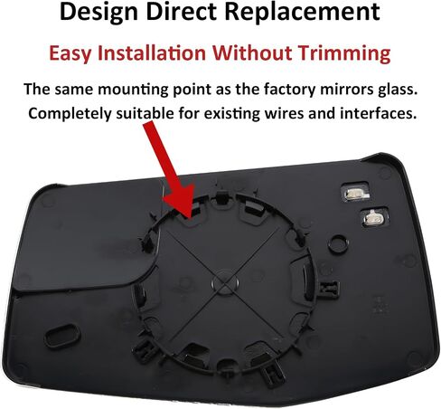 Driver Side Mirror Replacement for Chevrolet Chevy Silverado 1500 2500 3500 HD,for GMC Sierra 1500,Sierra 2500 3500 HD - Left Side Mirror Glass, Rear View Mirrors Glass with Power Heated in Kuwait