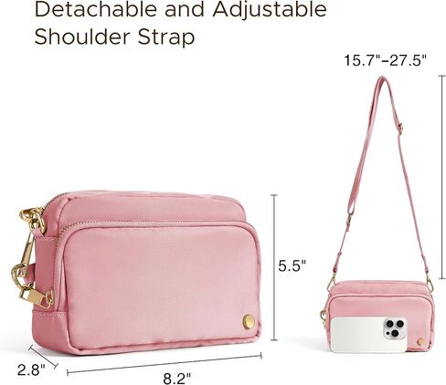Anti Theft Crossbody Bag for Women, Slash-resistant RFID Blocking Travel Purses, Small Shoulder Bag Handbag, Nylon in Saudi Arabia