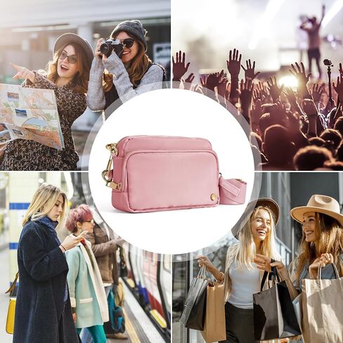 Anti Theft Crossbody Bag for Women, Slash-resistant RFID Blocking Travel Purses, Small Shoulder Bag Handbag, Nylon in Saudi Arabia