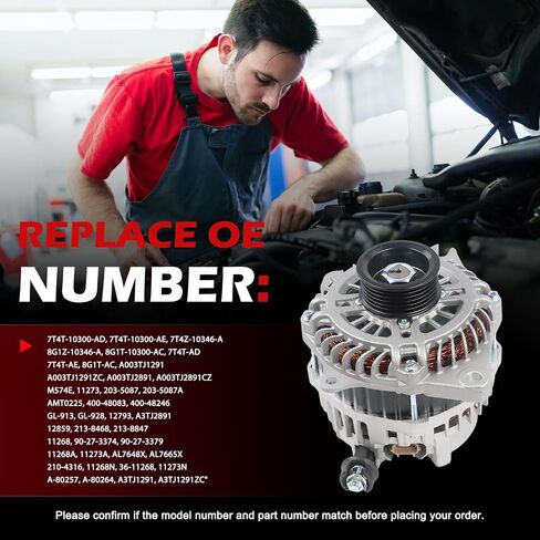 11252 Alternator 12V 170Amp Fits for Enclave Traverse Acadia Acadia Limited Outlook 3.6L 2007-2010 Replace 23279588 19343531 3342923A in Saudi Arabia