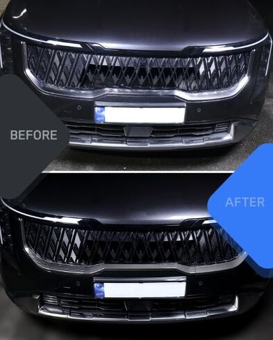 YOUTOOCAR Front Grille Cover Trim Compatible with KIA Carnival 2024 Accessories (Carbon Fiber Pattern) in Kuwait