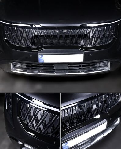 YOUTOOCAR Front Grille Cover Trim Compatible with KIA Carnival 2024 Accessories (Carbon Fiber Pattern) in Kuwait