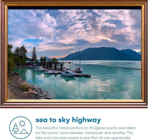 Enovoe 1000 Piece Jigsaw Puzzle - Lassen National Park California - Scenic Snow-Covered Mountains and Frozen Lake - Paper Puzzle for Adults - Multicolour - Ideal for Home Decor and Stress Relief in Saudi Arabia