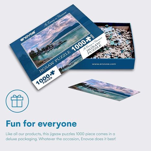 Enovoe 1000 Piece Jigsaw Puzzle - Lassen National Park California - Scenic Snow-Covered Mountains and Frozen Lake - Paper Puzzle for Adults - Multicolour - Ideal for Home Decor and Stress Relief in Saudi Arabia