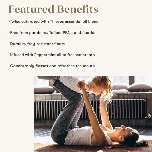 Young Living Thieves Dental Floss - Essential Oil-Infused Oral Care - 3 Pack for a Fresh and Clean Smile - Promotes Healthy Teeth and Gums with Thieves in Kuwait