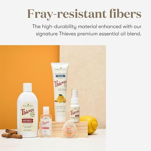 Young Living Thieves Dental Floss - Essential Oil-Infused Oral Care - 3 Pack for a Fresh and Clean Smile - Promotes Healthy Teeth and Gums with Thieves in Kuwait