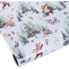 ورقة التغليف عيد الميلاد Rayofsun ، Gingerbread Man Gift Flapp Rolls ، ورقة تغليف هدايا Kraft للأشخاص تجعل الهدية رائعة للاحتفال بعيد الميلاد (حزمة 1:17 في × 32 قدمًا) in Kuwait