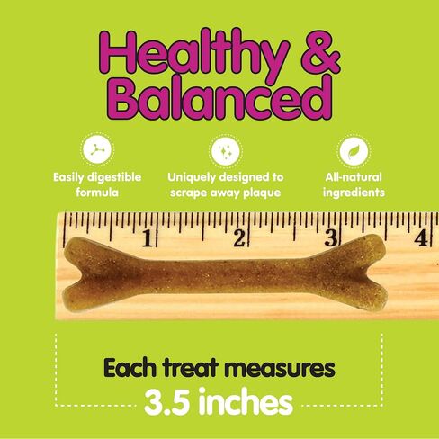 Belly Bones for Dogs, 4 Yogurt Flavor Large Dog Dental Treats (Made in USA) - 4 Count Dog Treats for Large Dogs - Plaque and Tartar Control for Fresh Breath, Digestive Health Support in Saudi Arabia