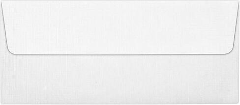 LUXPaper #10 Business Envelopes | Peel & Press | 4 1/8" x 9 1/2" | White Linen | 80lb. Text | 50 Qty in Saudi Arabia