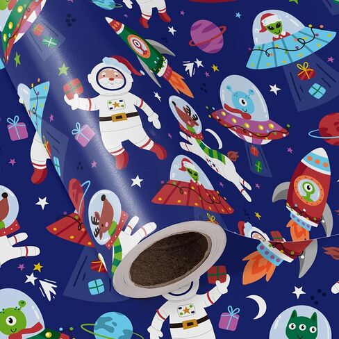 WRAPAHOLIC Construction Wrapping Paper Roll - Mini Roll - 17 Inch x 16.5 Feet - Silver Foil Digger Tractor Truck Design Perfect for Kids Boys Birthday, Baby Shower in Kuwait
