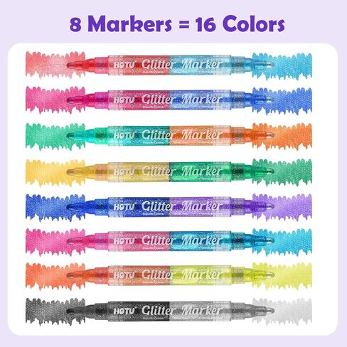 Glitter Markers Pen，12 Glitter Colors Paint Pens Sparkly Metallic Shimmer Acrylic Marker Fine Point Tip 0.7mm Water-based Ink for Kids Adults DIY Crafts Greeting Birthday Cards in Saudi Arabia