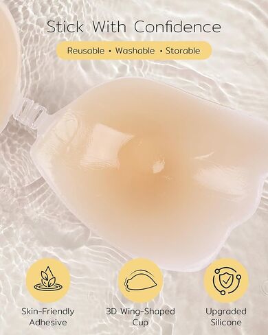 صدرية لاصق Niidor للنساء لزجة غير مرئية ادفع صدرية السيليكون لللباس الخالي in Kuwait