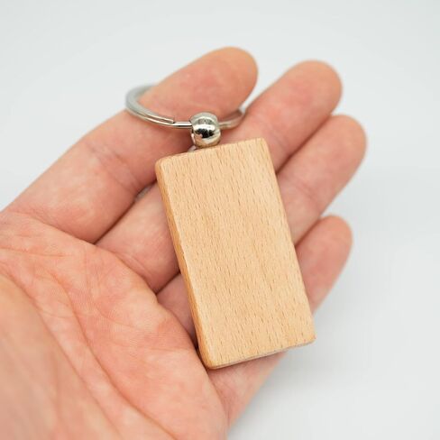 TFoRibbon 50 Pcs Wood Engraving Blanks Wooden Blank Keychains (Round) TFoRibbon00057 in Saudi Arabia