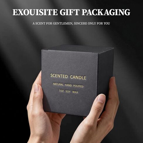 Scented Candles for Men, 4 Pack Mens Candle Gift Set, Relaxation Candles for Home Scented, 28oz Soy Wax Aromatherapy Candles of Lavender/Patchouli/Sandalwood/Smoke & Vanilla in Saudi Arabia