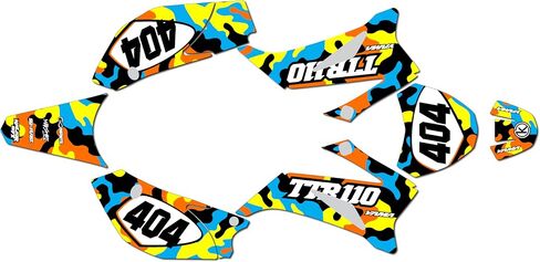 Graphics Kit for Yamaha TTR 110 (2008-2023) TTR110 Invasion Series Pink 09 Mil-Dirt Pit Bike Motorcycle Stickers,Dirtbike Racing Decal Automotive Motocross Accessories no Plastics in Kuwait