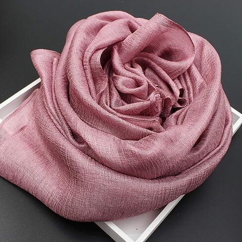 Bettli Womens Extra Large Scarf Shawl Wraps Pashminas Solid Soft Silky for Bridal Evening Wedding Party (silver grey) in Kuwait