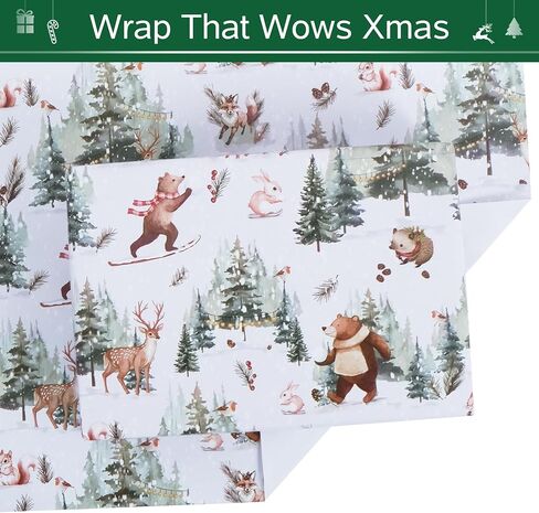 ورقة التغليف عيد الميلاد Rayofsun ، Gingerbread Man Gift Flapp Rolls ، ورقة تغليف هدايا Kraft للأشخاص تجعل الهدية رائعة للاحتفال بعيد الميلاد (حزمة 1:17 في × 32 قدمًا) in Kuwait