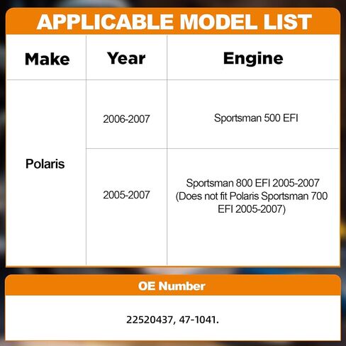 Electric Fuel Pump Assembly Compatible with Polaris Ranger 500 EFI CREW Midsize 2009-2013 Ranger 700 EFI CREW XP 2008-2009 Ranger 800 2010 4x4 6x6 Replace 2204306 in Saudi Arabia