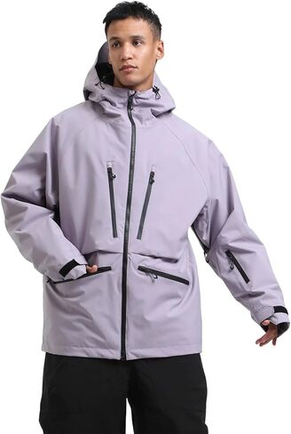 IMPHUT رجل على الجليد سترة فضفاض المرأة سترة تزلج معزولة مقاوم للماء يندبروف الثلوج ملابس خارجية الشتاء معطف مقنع in Kuwait