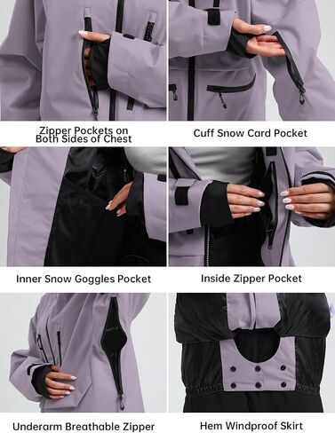 IMPHUT رجل على الجليد سترة فضفاض المرأة سترة تزلج معزولة مقاوم للماء يندبروف الثلوج ملابس خارجية الشتاء معطف مقنع in Kuwait