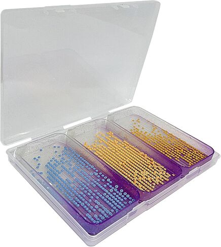Diamond Painting Trays with Lids, 3 Pack Diamond Art Trays with Storage Containers, 2-in-1 Diamond Art Storage and Diamond Art Trays, Bead Storage & Line-Up, Diamond Painting Tools for Adults (Purple) in Saudi Arabia