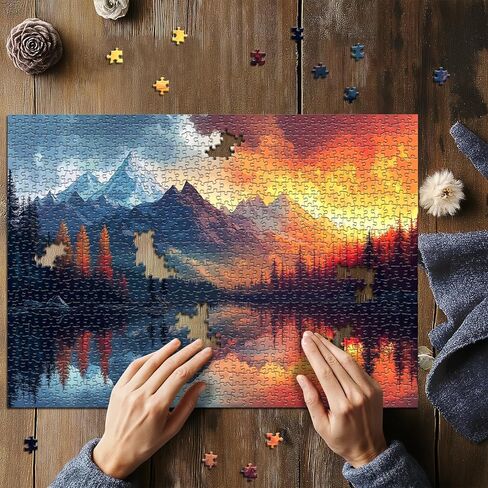 ألغاز الخيول للبالغين 1000 قطعة ، والمناظر الطبيعية الطبيعة ، المناظر الطبيعية ، مشهد جبل الزهرة ، والألغاز الصعبة مع الحيوانات ذات المناظر الطبيعية الخلابة in Kuwait