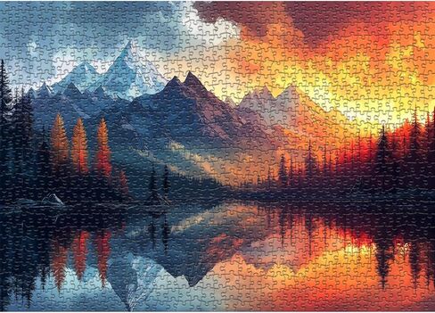 ألغاز الخيول للبالغين 1000 قطعة ، والمناظر الطبيعية الطبيعة ، المناظر الطبيعية ، مشهد جبل الزهرة ، والألغاز الصعبة مع الحيوانات ذات المناظر الطبيعية الخلابة in Kuwait