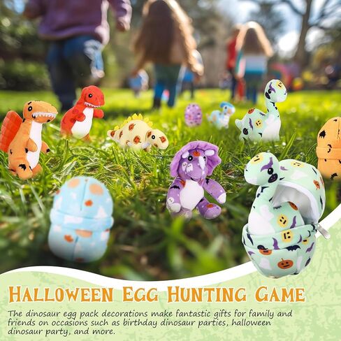 12 Pcs Adopt a Dinosaur Party Favors, 6 Small Dinosaur Stuffed Animals Plush Toys Dino Plushies with 6 Mini Dino Egg Bags Cute Stuffy Bulk for Boys Girls Easter Graduation Birthday Gifts in Kuwait