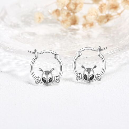 Cute Hedgehog Earrings 925 Sterling Silver Hedgehog Hoop Earrings Animal Hedgehog Jewelry Valentines Gifts for Women in Kuwait