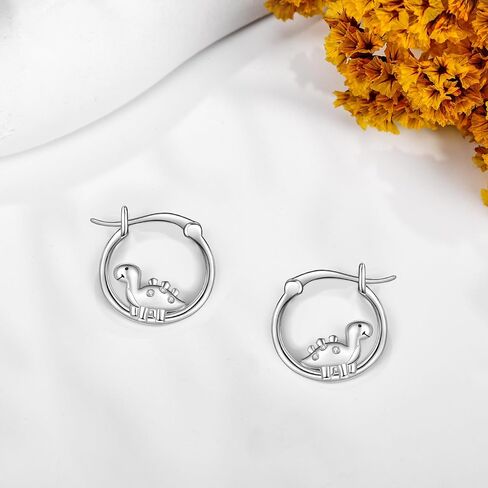 Cute Hedgehog Earrings 925 Sterling Silver Hedgehog Hoop Earrings Animal Hedgehog Jewelry Valentines Gifts for Women in Kuwait