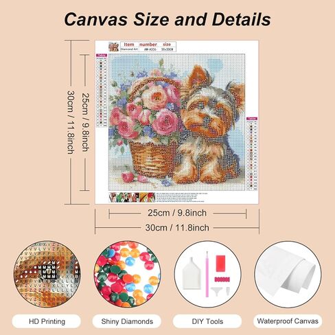 طقم الطلاء الماس Amorars للبالغين ، فن الماس 5D للفنون للمبتدئين - DIY Full Diamond Dot Gem Art Paint in Kuwait