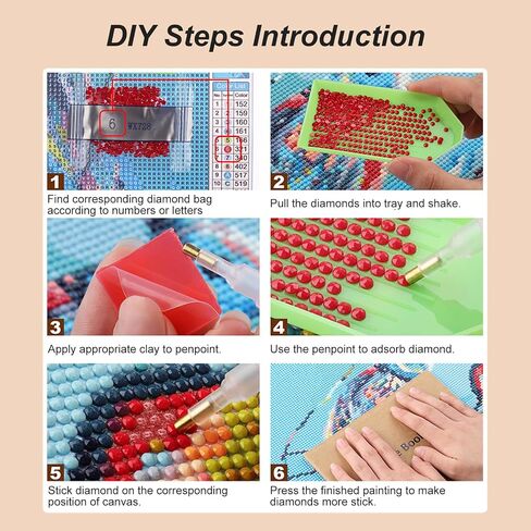 طقم الطلاء الماس Amorars للبالغين ، فن الماس 5D للفنون للمبتدئين - DIY Full Diamond Dot Gem Art Paint in Kuwait