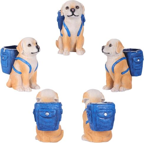 SHENGTIAN Dog Pen Holders, German Shepherd Decor Statue, Cute Pencil Holder, Dog Pencil Holder, Animal Pen Holder, Dog Desk Accessories for Office, School, Home, German Shepherd Gifts for Women Men in Saudi Arabia
