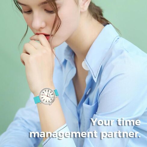 Nurse Watch for Medical Doctor Professionals Student Easy Read Dial with Luminous 24 Hours Red Second Soft Thin Silicone Band 50M Waterproof in Saudi Arabia