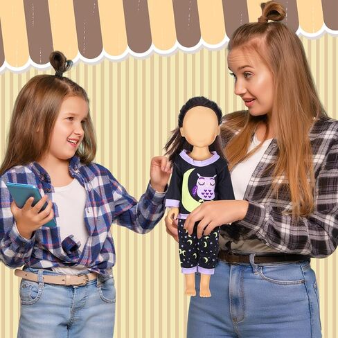 6 مجموعات دمى الطفل ملابس 18 بوصة تولد من جديد دمية ملابس ملحقات بذرة مع قبعات لهدايا لعبة الحفلات (نمط بسيط) in Kuwait