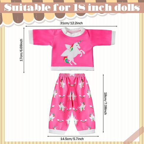 6 مجموعات دمى الطفل ملابس 18 بوصة تولد من جديد دمية ملابس ملحقات بذرة مع قبعات لهدايا لعبة الحفلات (نمط بسيط) in Kuwait